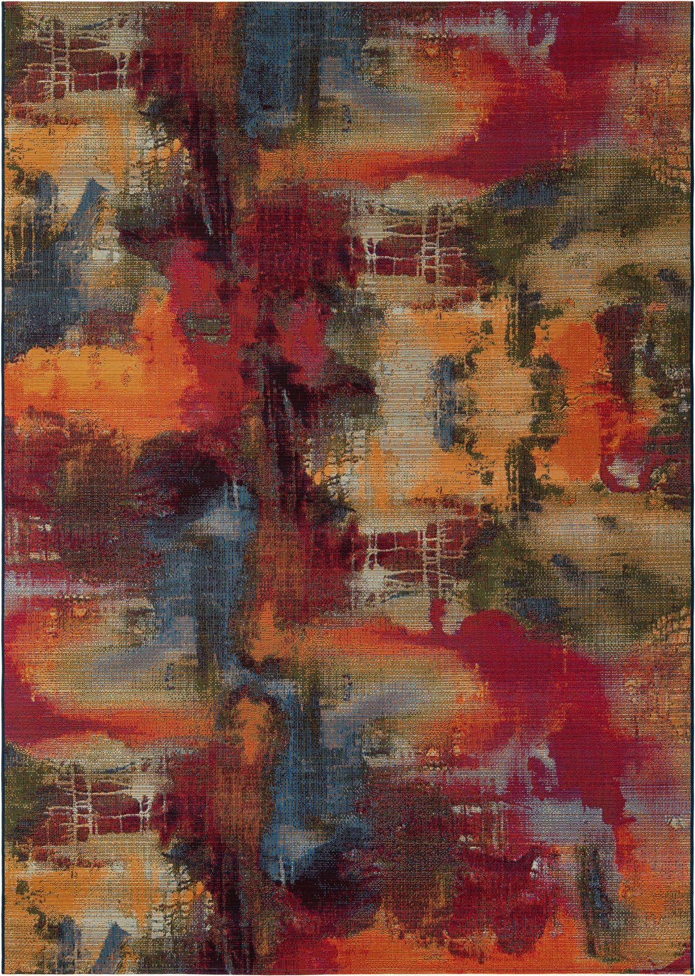 7' x 10' Easy-Clean Modern Indoor / Outdoor Rug