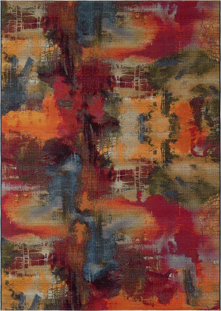 7' x 10' Easy-Clean Modern Indoor / Outdoor Rug