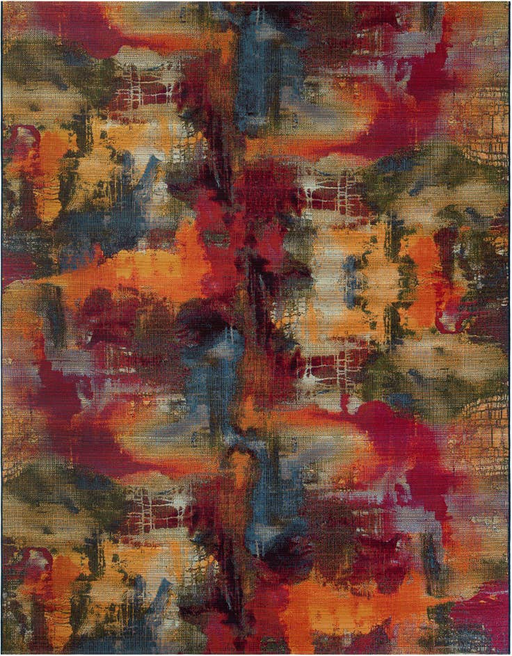 Detail image of 9' x 12' Easy-Clean Modern Indoor / Outdoor Rug