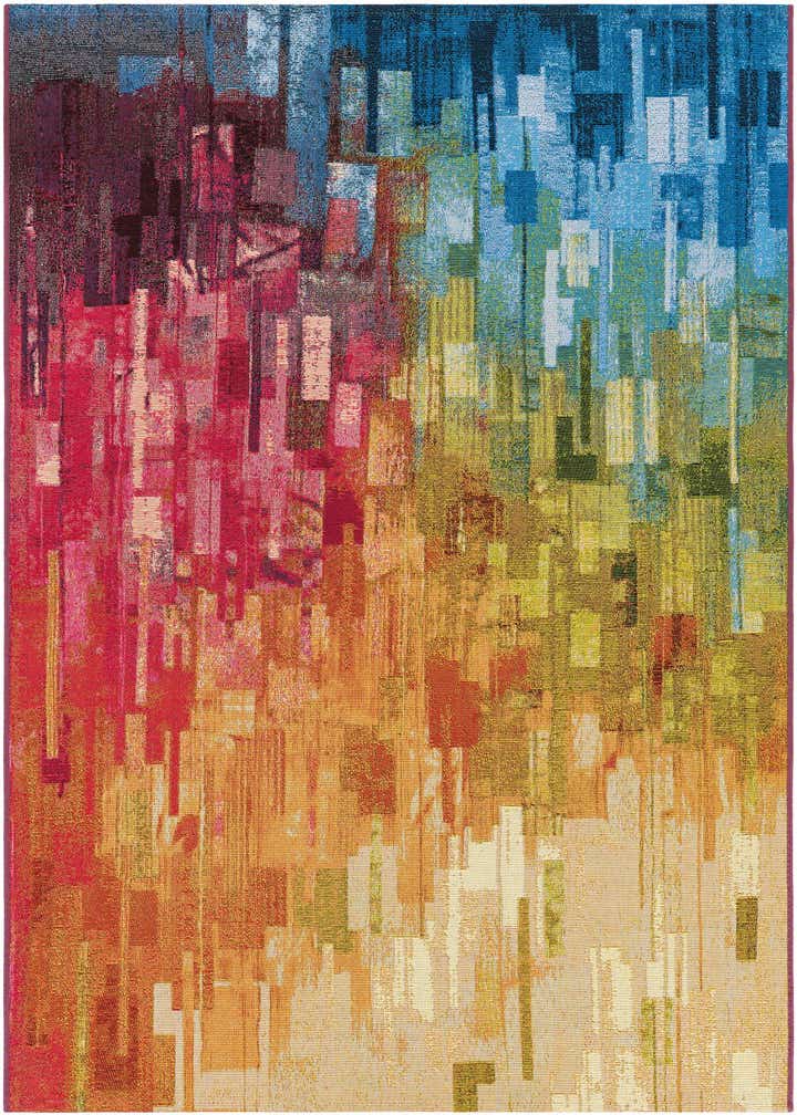 3' 3 x 5' 3 Easy-Clean Modern Indoor / Outdoor Rug