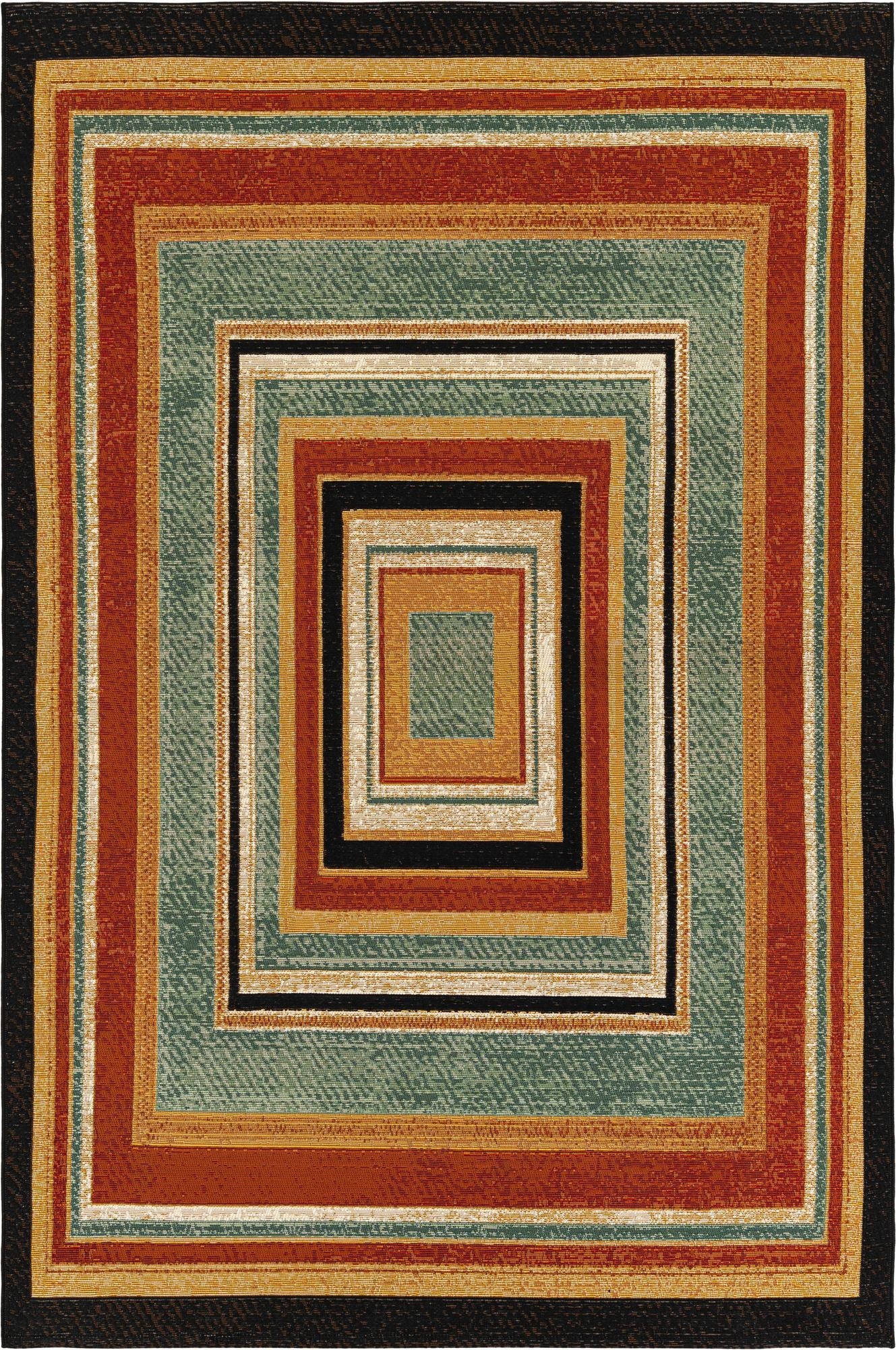 Primary image 5' 3 x 8'  Washable Modern Indoor / Outdoor Rug