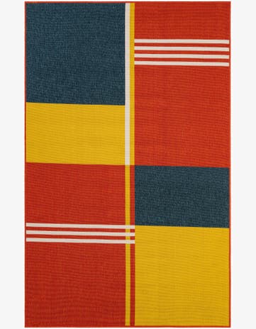 5' 3 x 8' Easy-Clean Modern Indoor / Outdoor Rug
