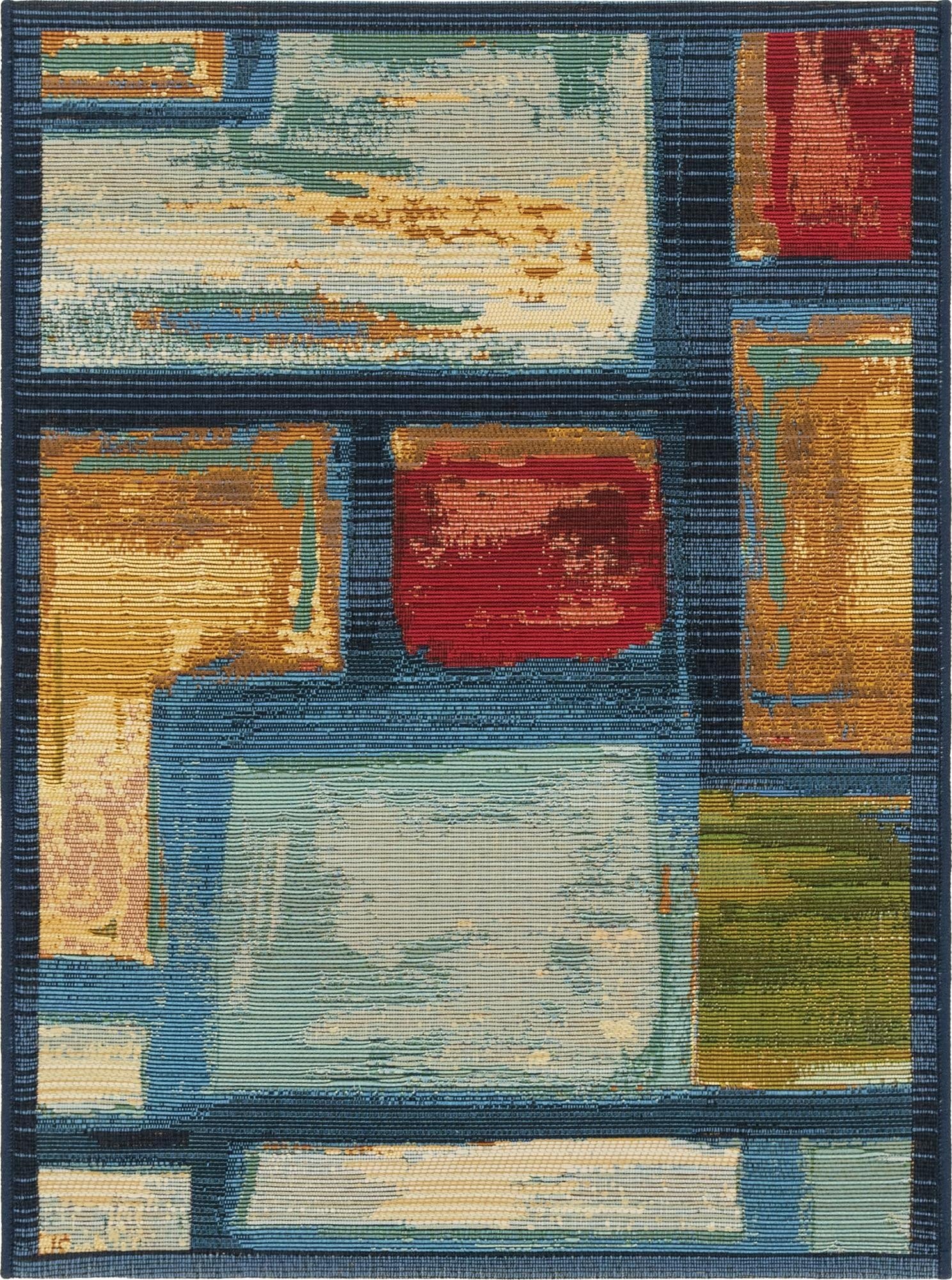 Primary image 2' 2 x 3'  Washable Modern Indoor / Outdoor Rug