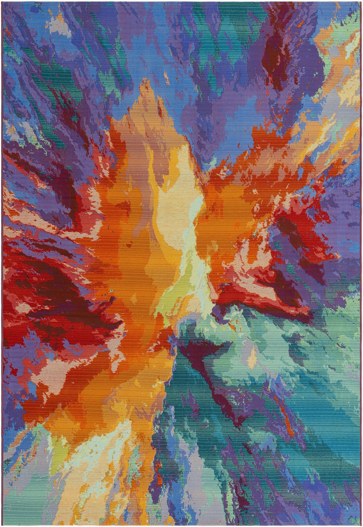 6' x 9'  Washable Modern Indoor / Outdoor Rug