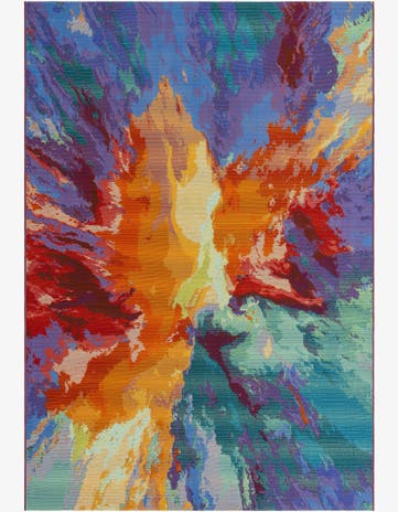 6' x 9' Easy-Clean Modern Indoor / Outdoor Rug