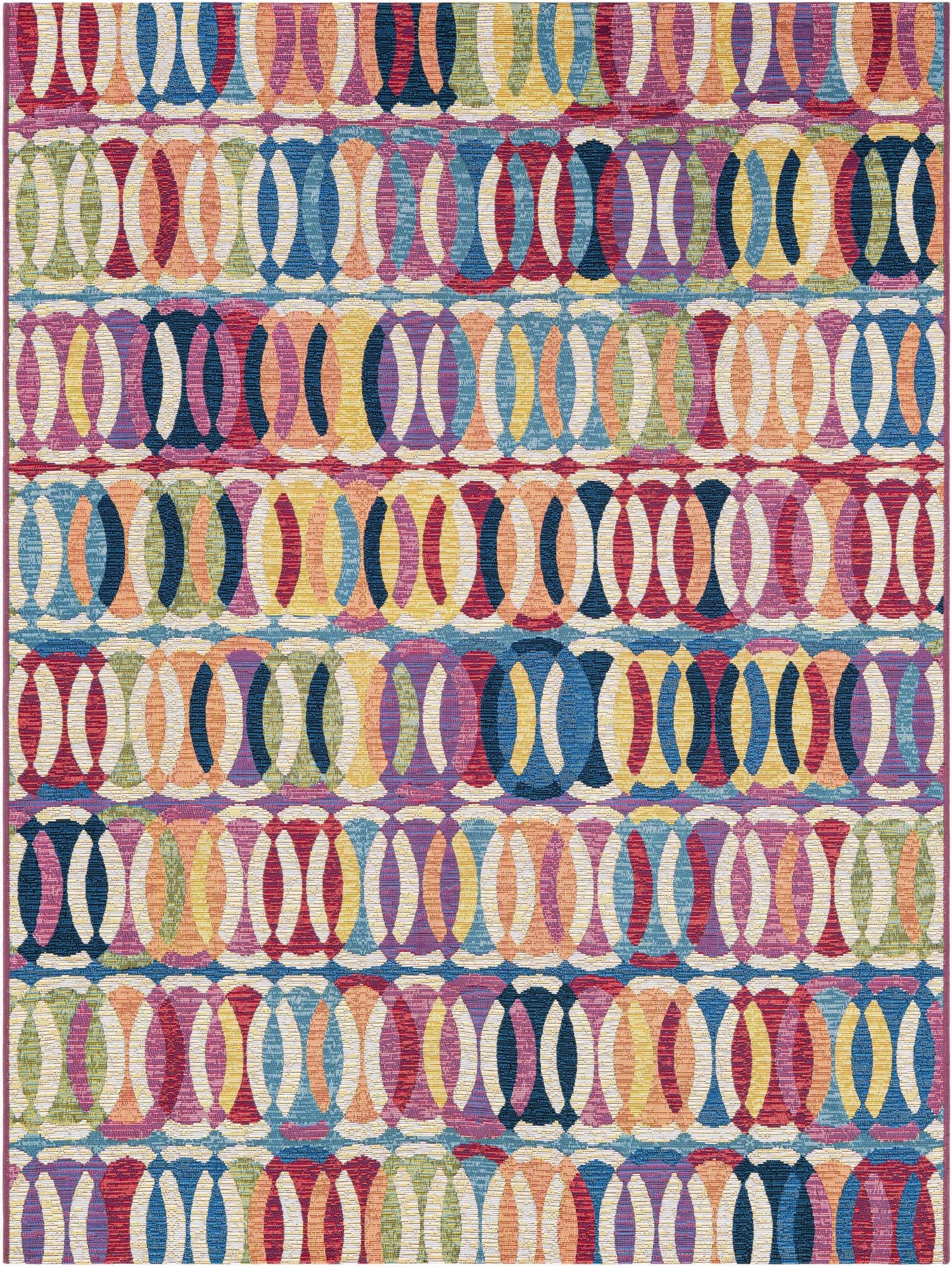 5' 3 x 7'  Washable Modern Indoor / Outdoor Rug