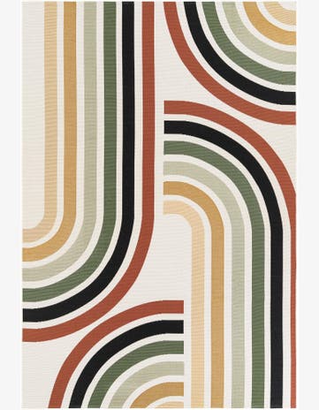 6' x 9' Easy-Clean Modern Indoor / Outdoor Rug