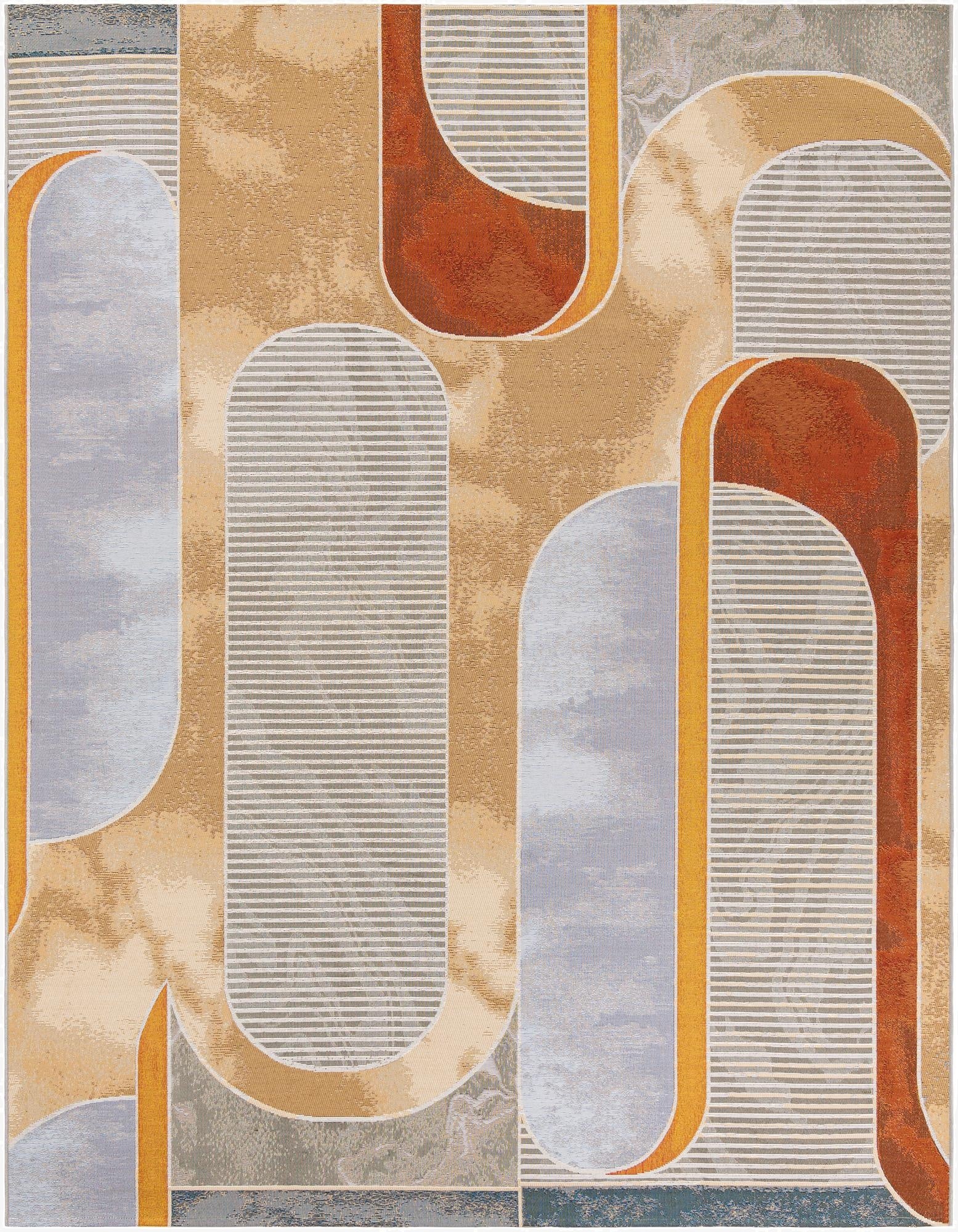 Primary image 7' 10 x 10'  Washable Modern Indoor / Outdoor Rug