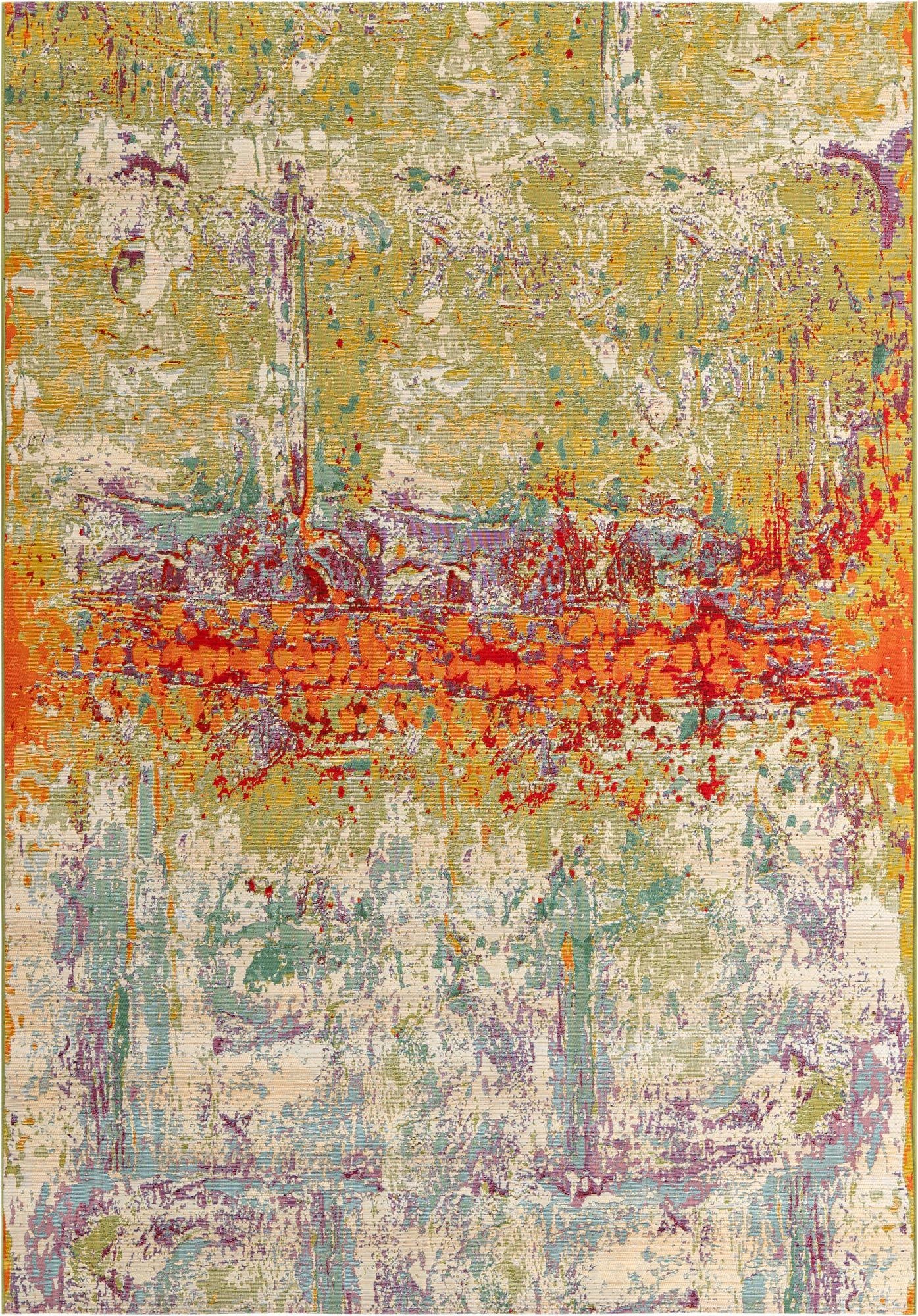 Primary image 7' x 10'  Washable Modern Indoor / Outdoor Rug