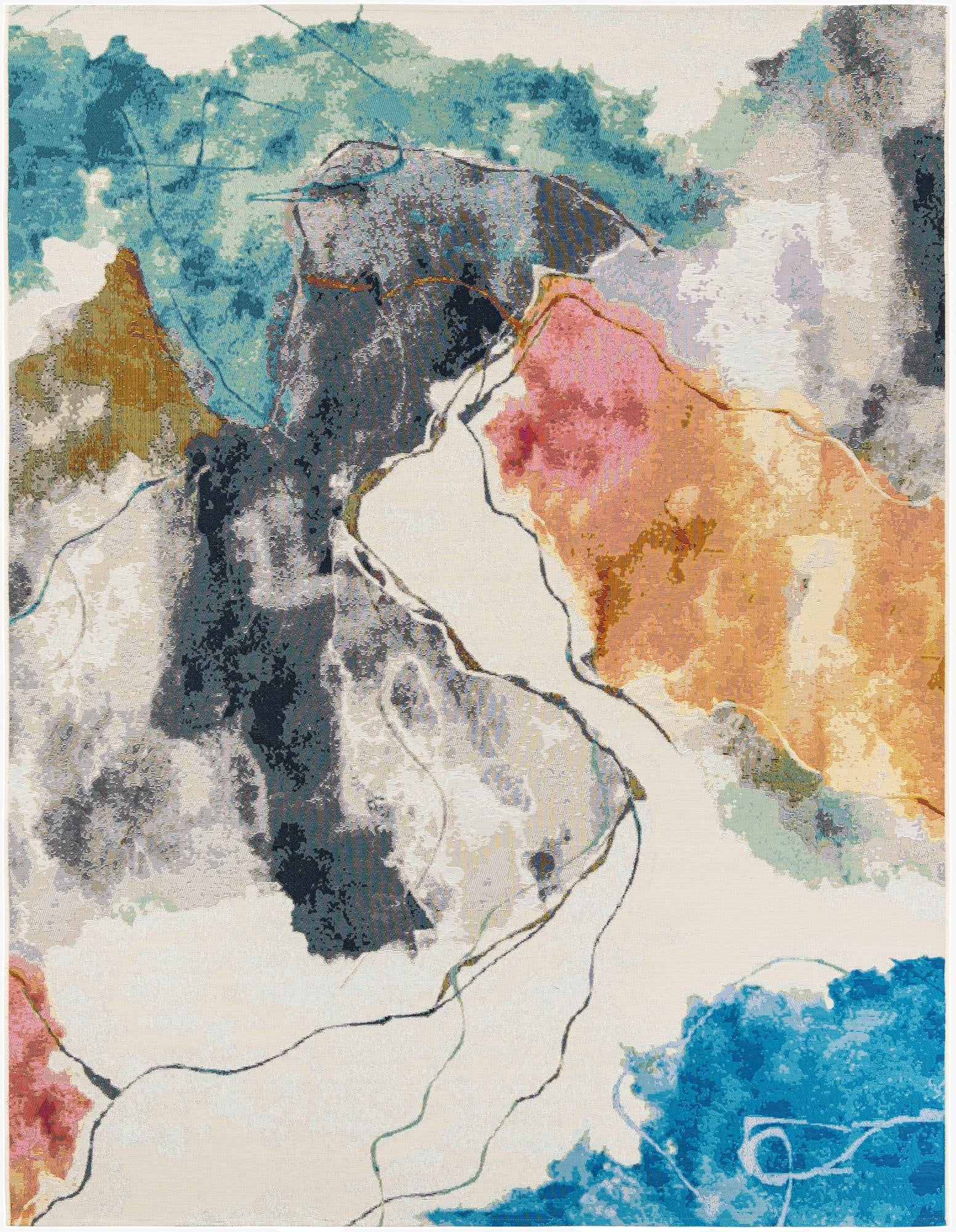 7' 10 x 10'  Washable Modern Indoor / Outdoor Rug