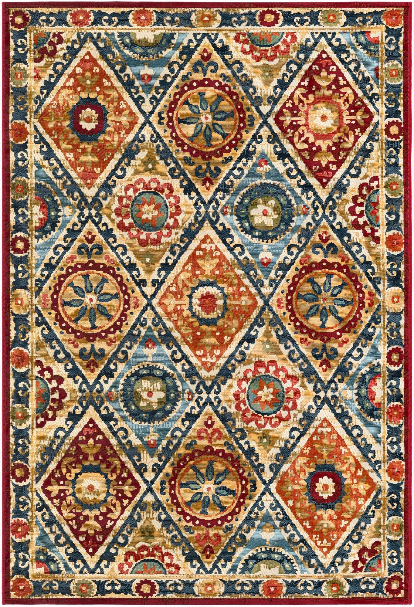 4' x 6'  Washable Modern Indoor / Outdoor Rug