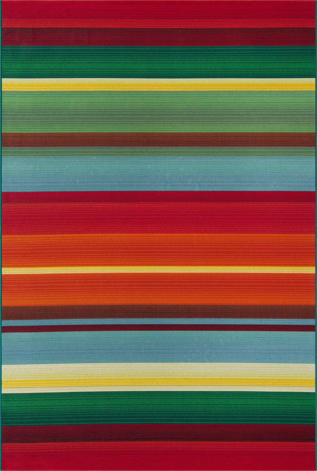 Primary image 5' 3 x 8'  Washable Modern Indoor / Outdoor Rug