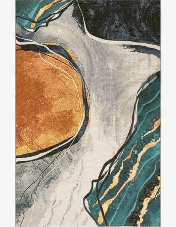 5' 3 x 8' Easy-Clean Modern Indoor / Outdoor Rug