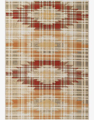 5' 3 x 7' 7 Easy-Clean Modern Indoor / Outdoor Rug