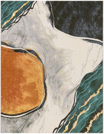 7' 10 x 10' Easy-Clean Modern Indoor / Outdoor Rug