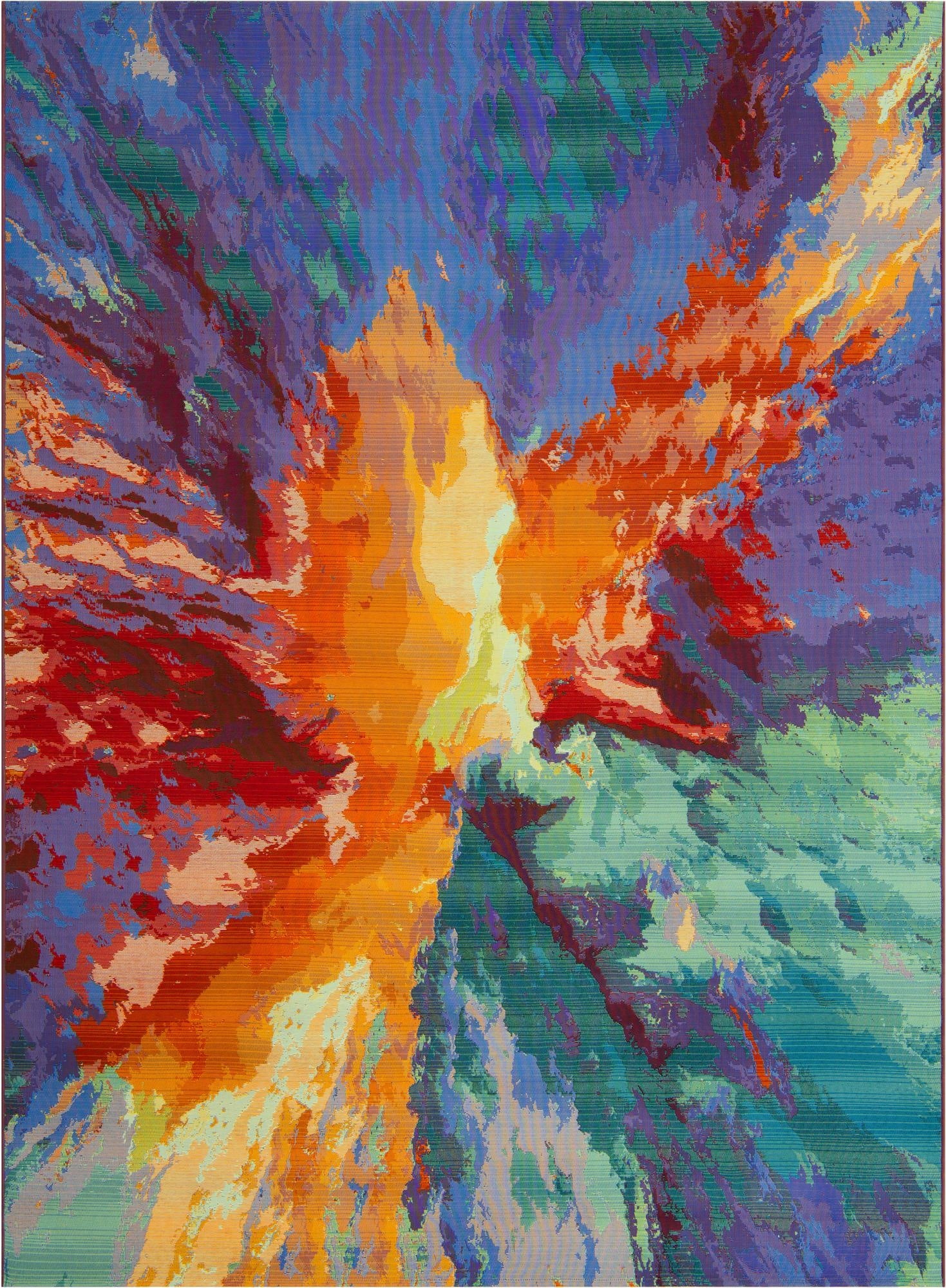 Primary image 7' 10 x 11'  Washable Modern Indoor / Outdoor Rug