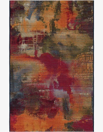 3' 3 x 5' 3 Easy-Clean Modern Indoor / Outdoor Rug