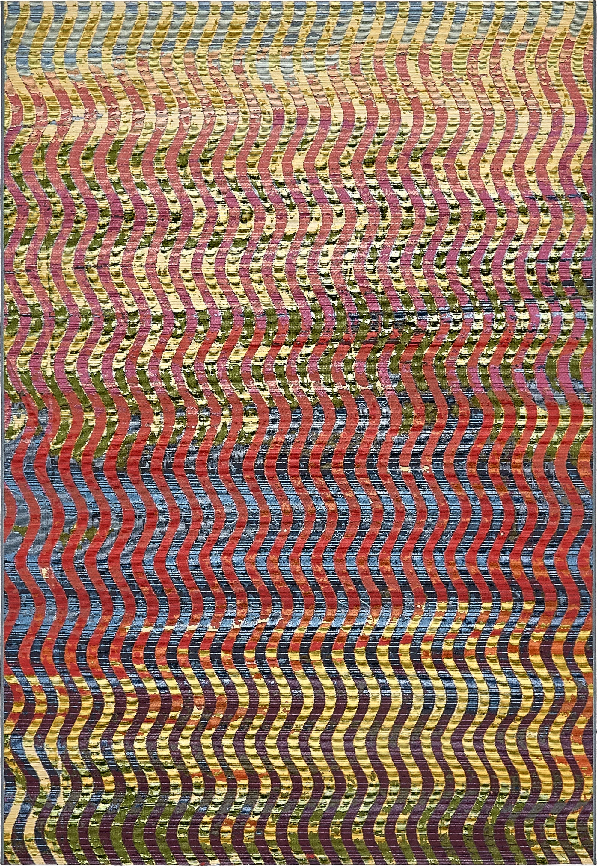 Primary image 5' 3 x 8'  Washable Modern Indoor / Outdoor Rug