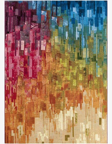 7' 10 x 11' Easy-Clean Modern Indoor / Outdoor Rug