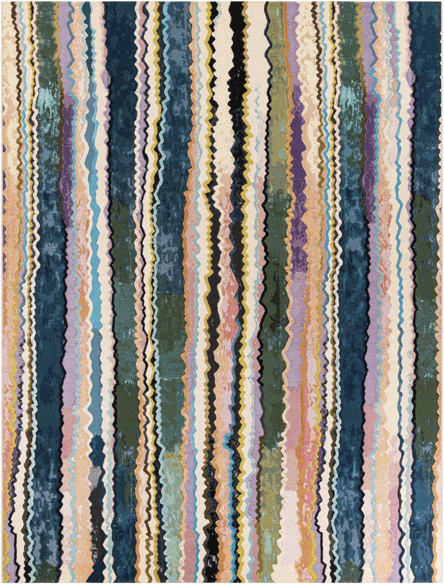 Primary image 9' x 12'  Washable Modern Indoor / Outdoor Rug