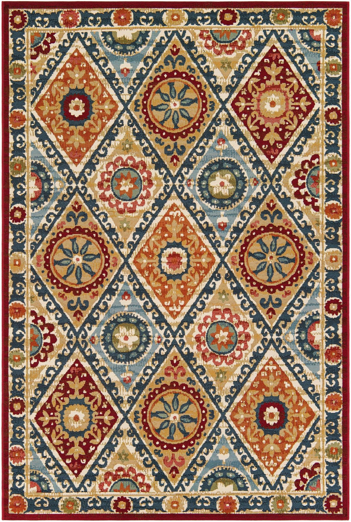 5' 3 x 8'  Washable Modern Indoor / Outdoor Rug