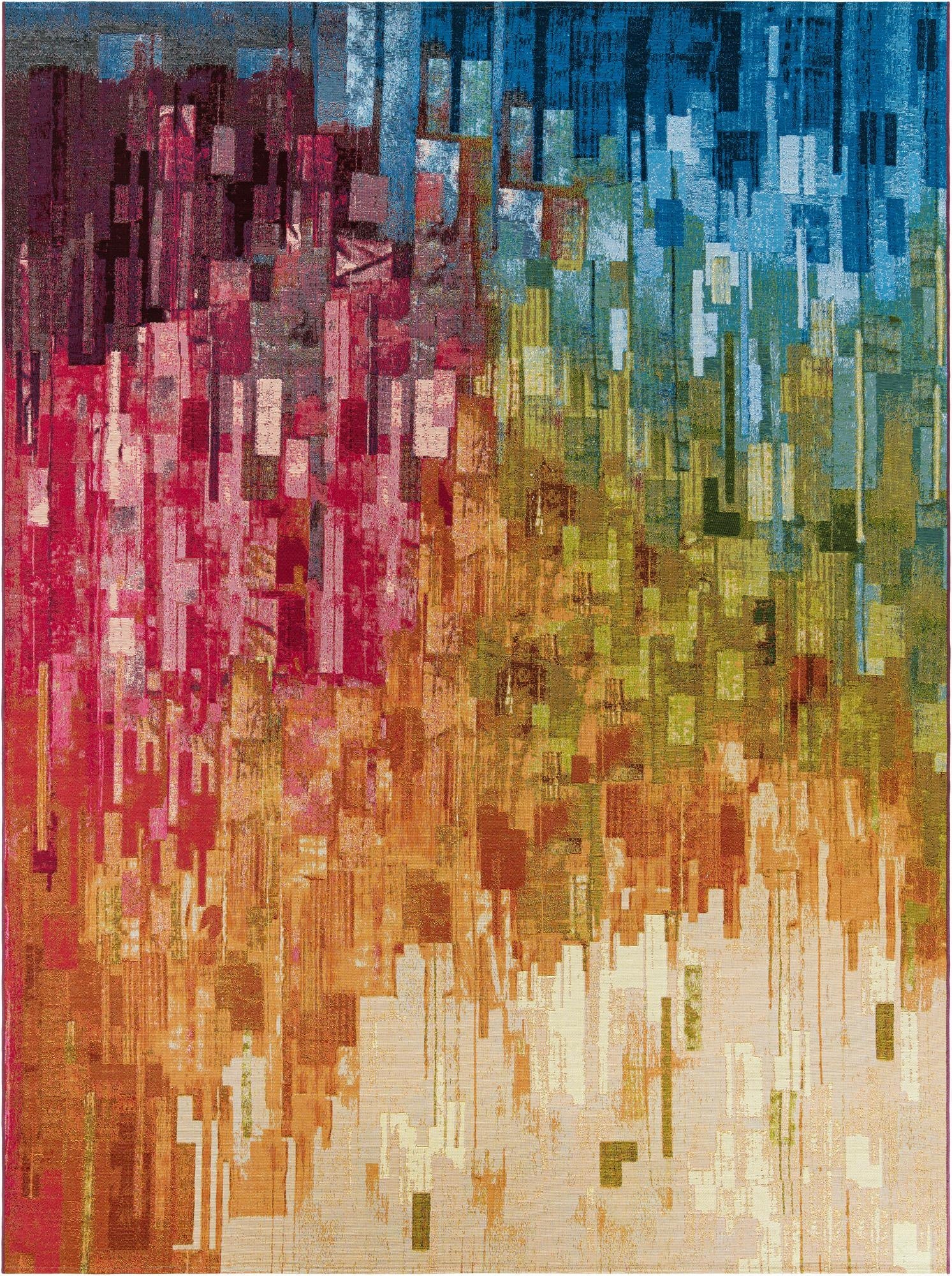 Primary image 9' x 12'  Washable Modern Indoor / Outdoor Rug