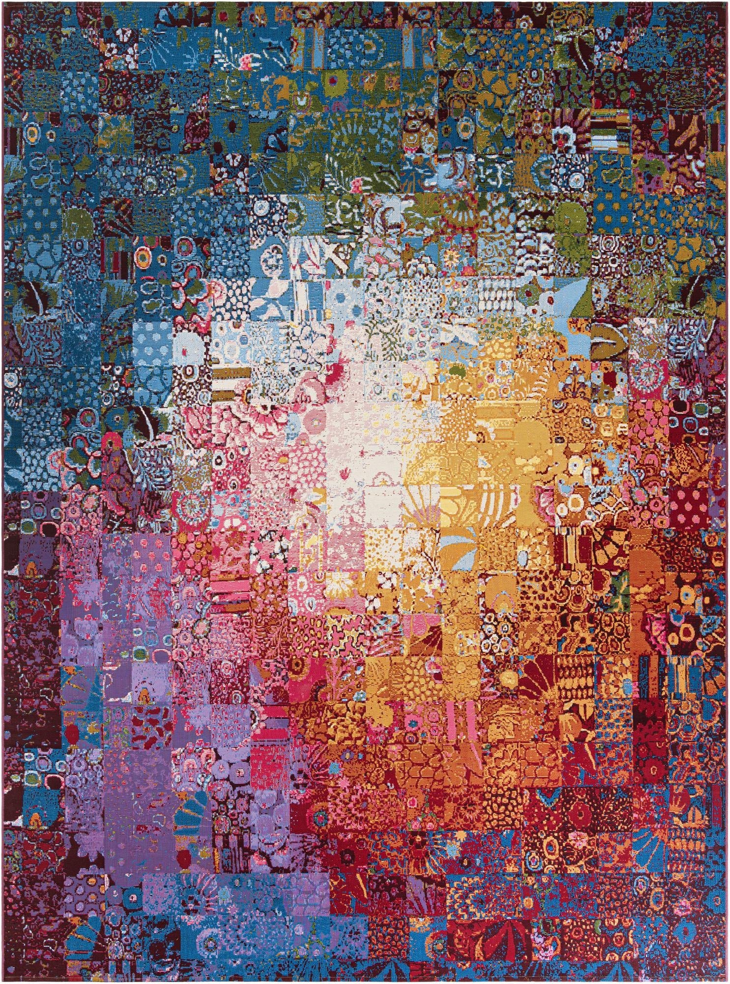 9' x 12'  Washable Modern Indoor / Outdoor Rug