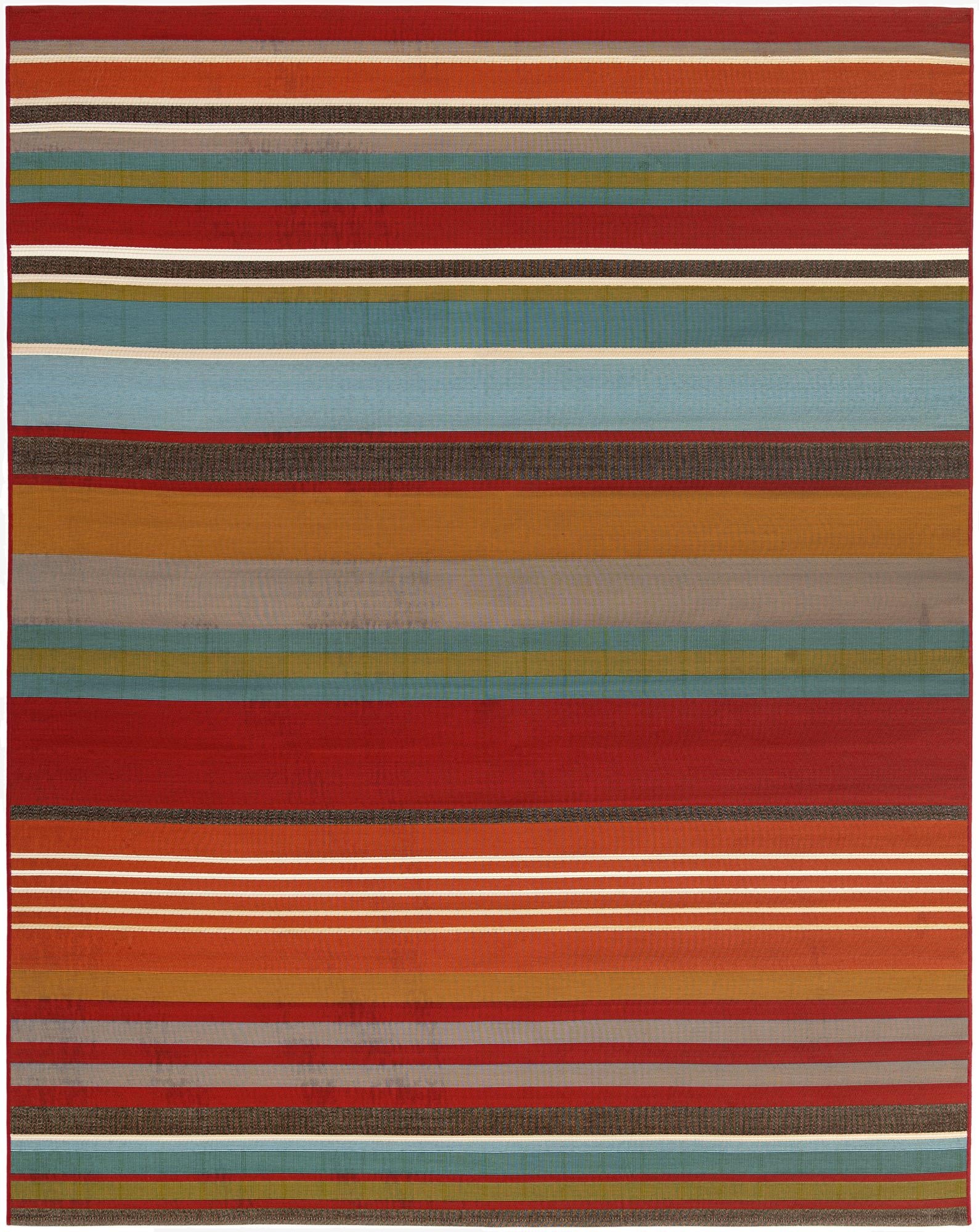 Primary image 7' 10 x 10'  Washable Modern Indoor / Outdoor Rug
