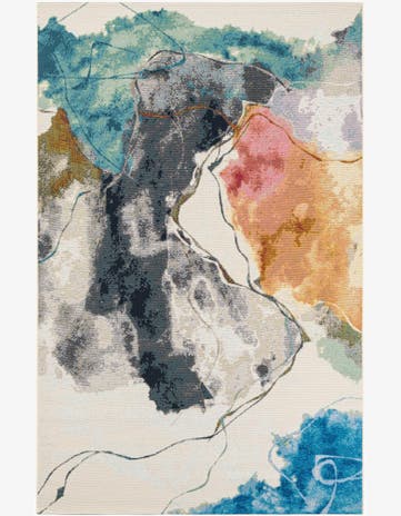 5' 3 x 8' Easy-Clean Modern Indoor / Outdoor Rug