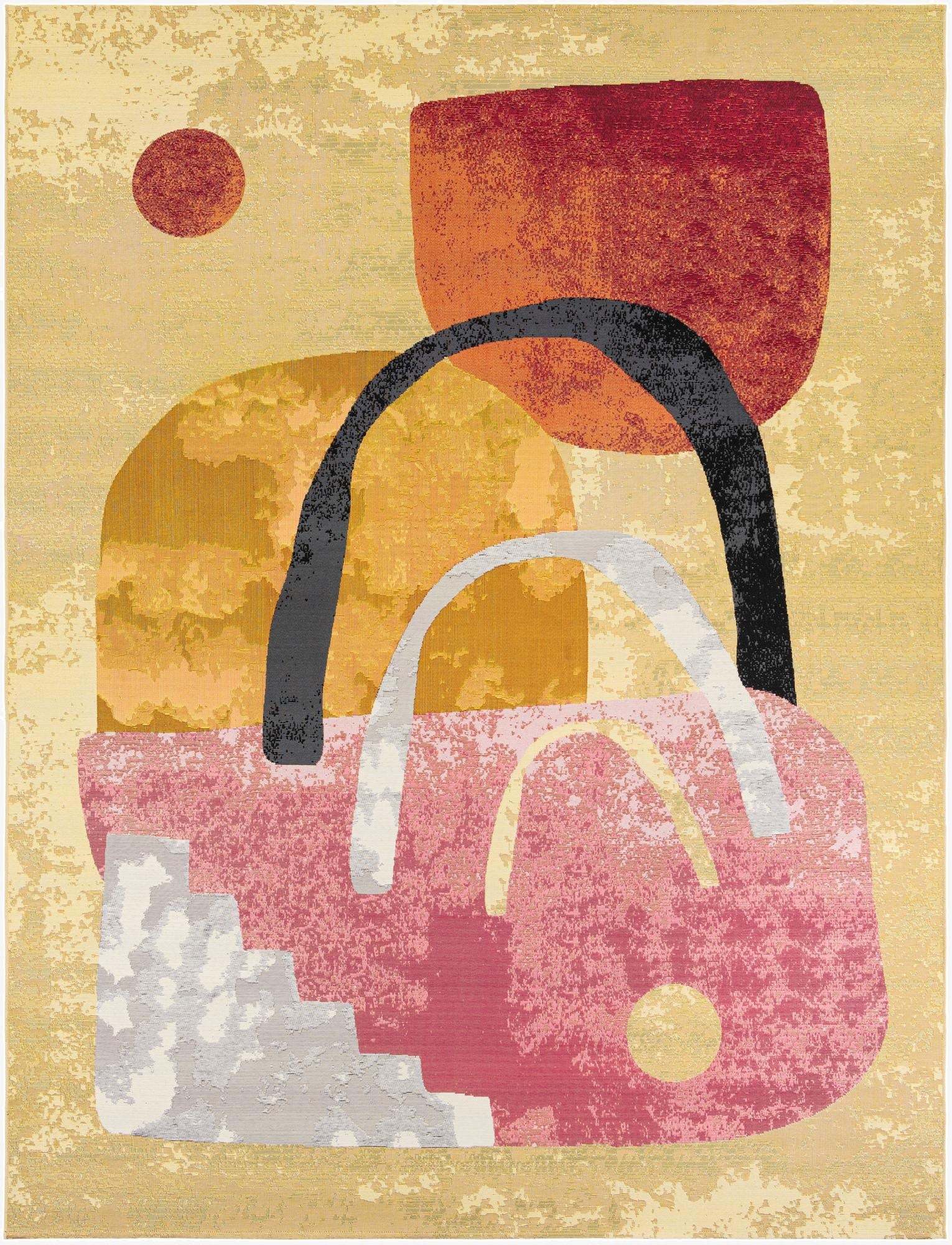 9' x 12'  Washable Modern Indoor / Outdoor Rug