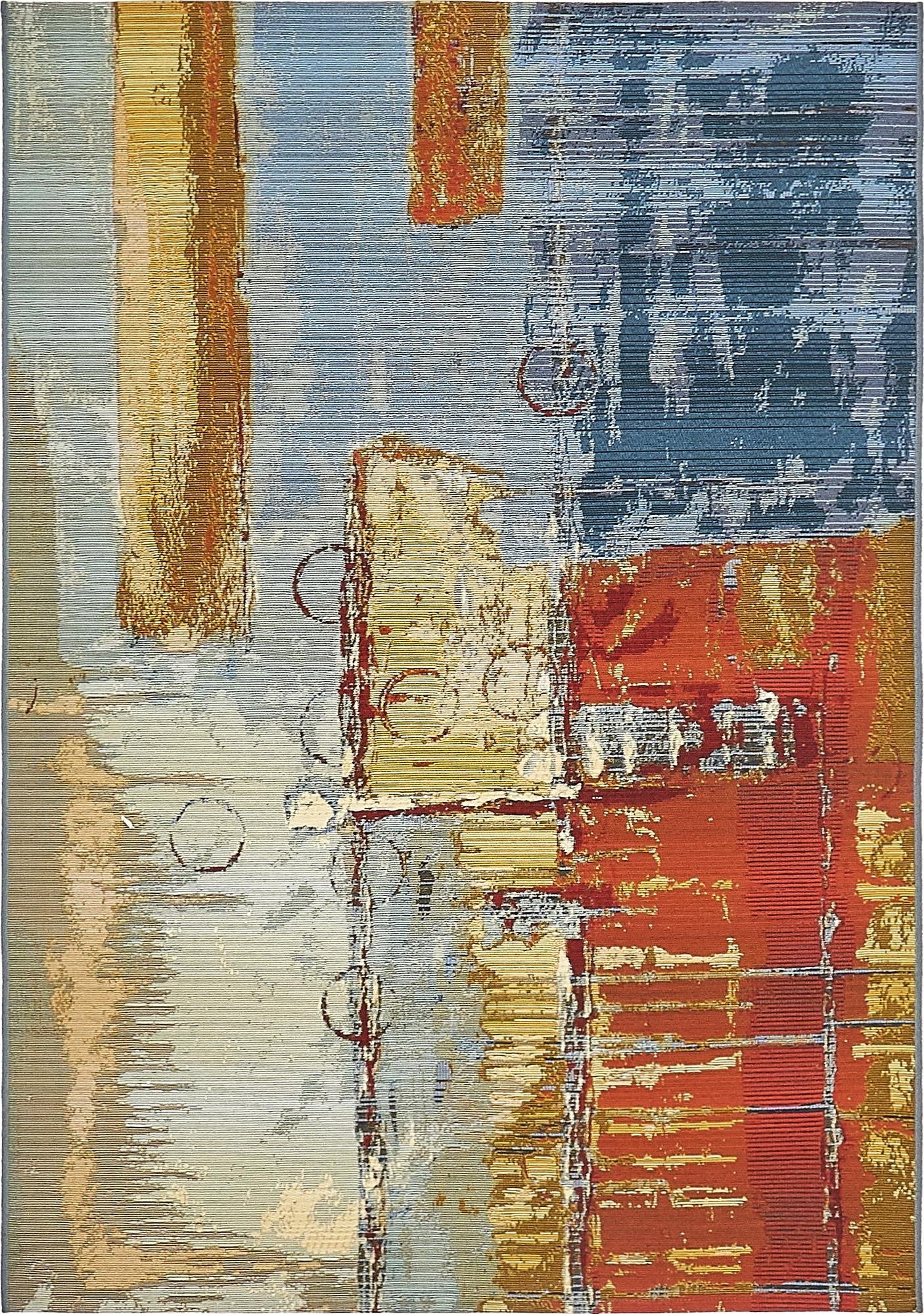 Primary image 4' x 6'  Washable Modern Indoor / Outdoor Rug