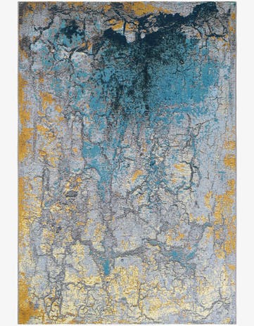 5' 2 x 7' 8 Easy-Clean Modern Indoor / Outdoor Rug