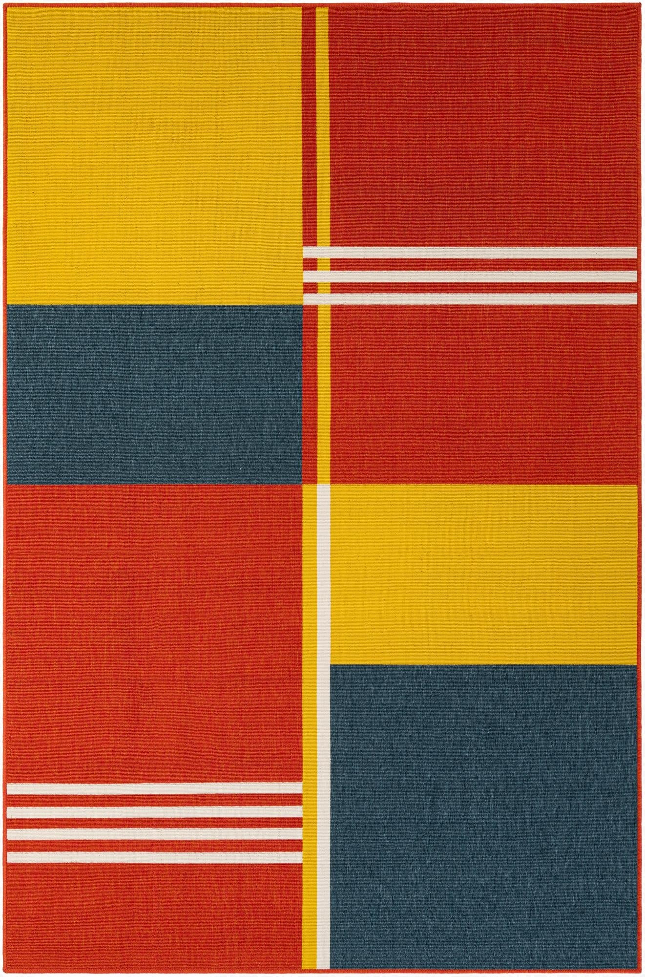 6' x 9'  Washable Modern Indoor / Outdoor Rug