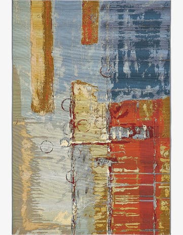 5' 3 x 8' Easy-Clean Modern Indoor / Outdoor Rug