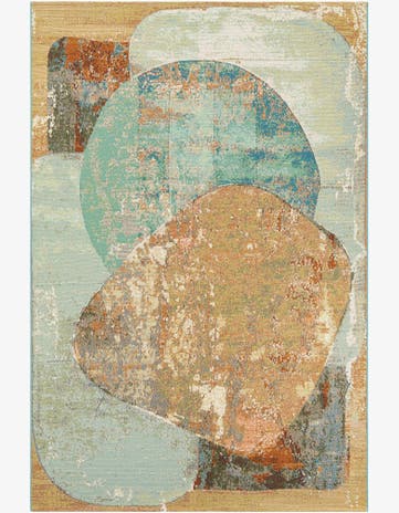 6' 1 x 9' Easy-Clean Modern Indoor / Outdoor Rug