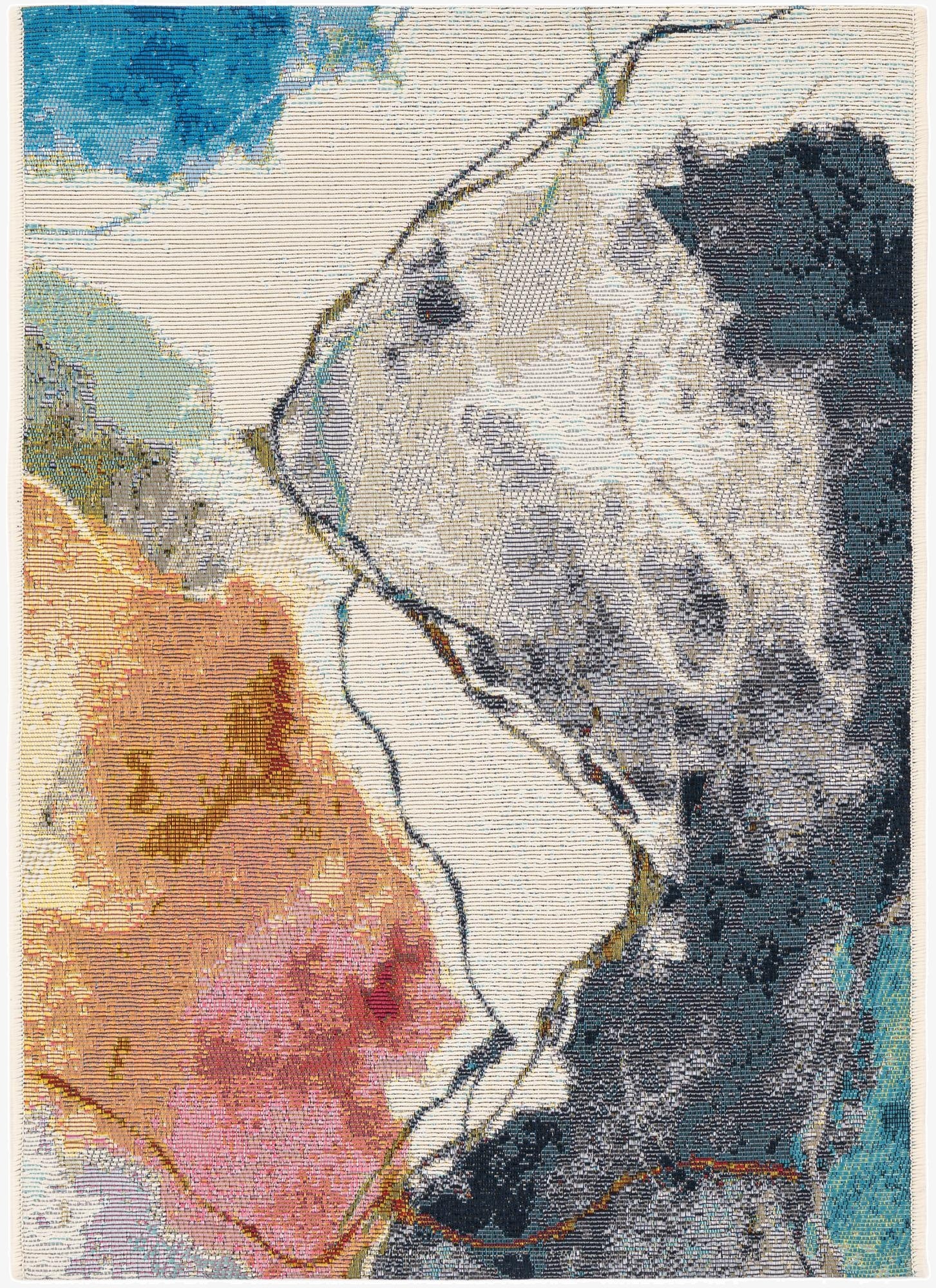 2' x 3' 1  Washable Modern Indoor / Outdoor Rug