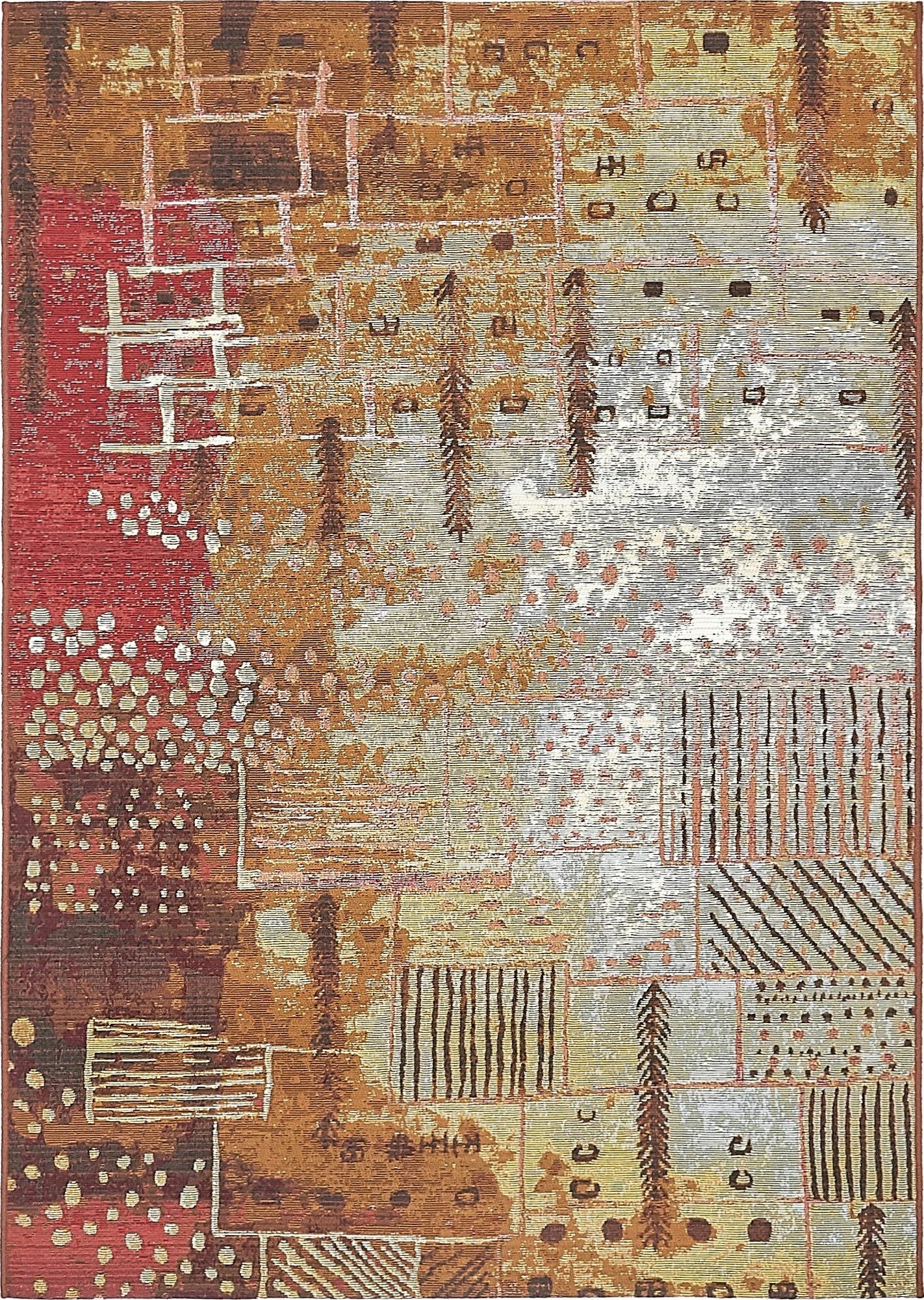 4' x 6'  Washable Modern Indoor / Outdoor Rug