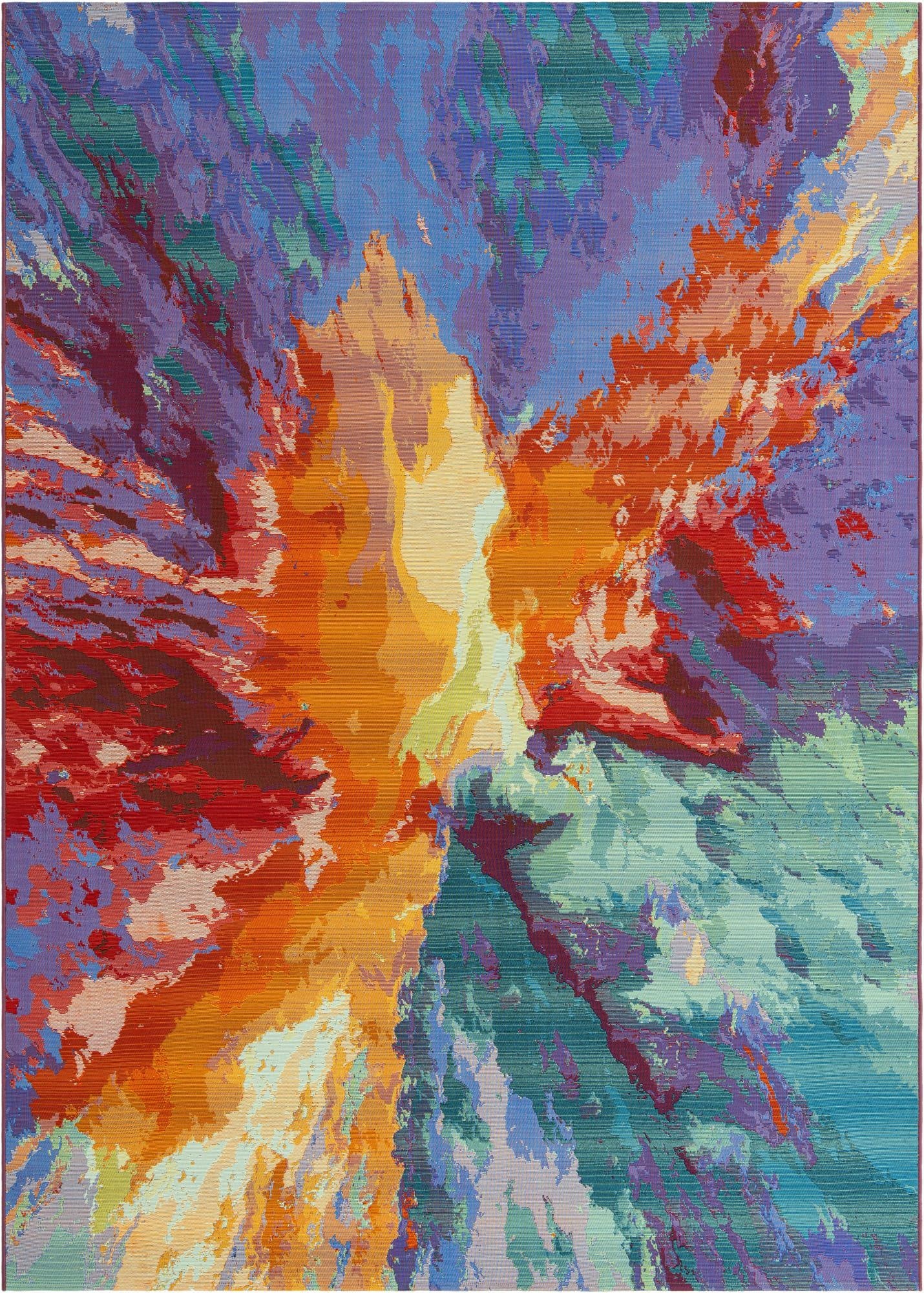 7' x 10'  Washable Modern Indoor / Outdoor Rug