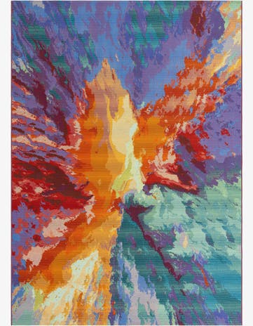 7' x 10' Easy-Clean Modern Indoor / Outdoor Rug