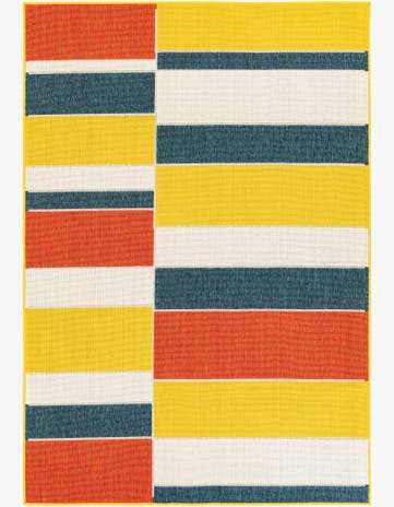 5' 3 x 7' 6 Easy-Clean Modern Indoor / Outdoor Rug