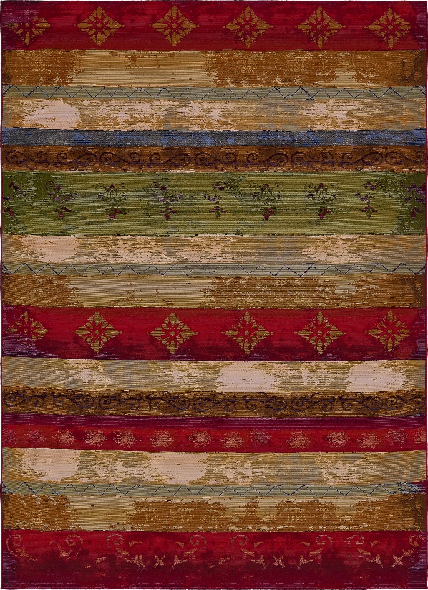 Primary image 8' x 11' 4  Washable Modern Indoor / Outdoor Rug