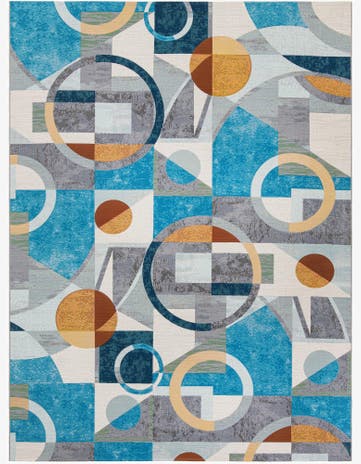 9' x 12' Easy-Clean Modern Indoor / Outdoor Rug