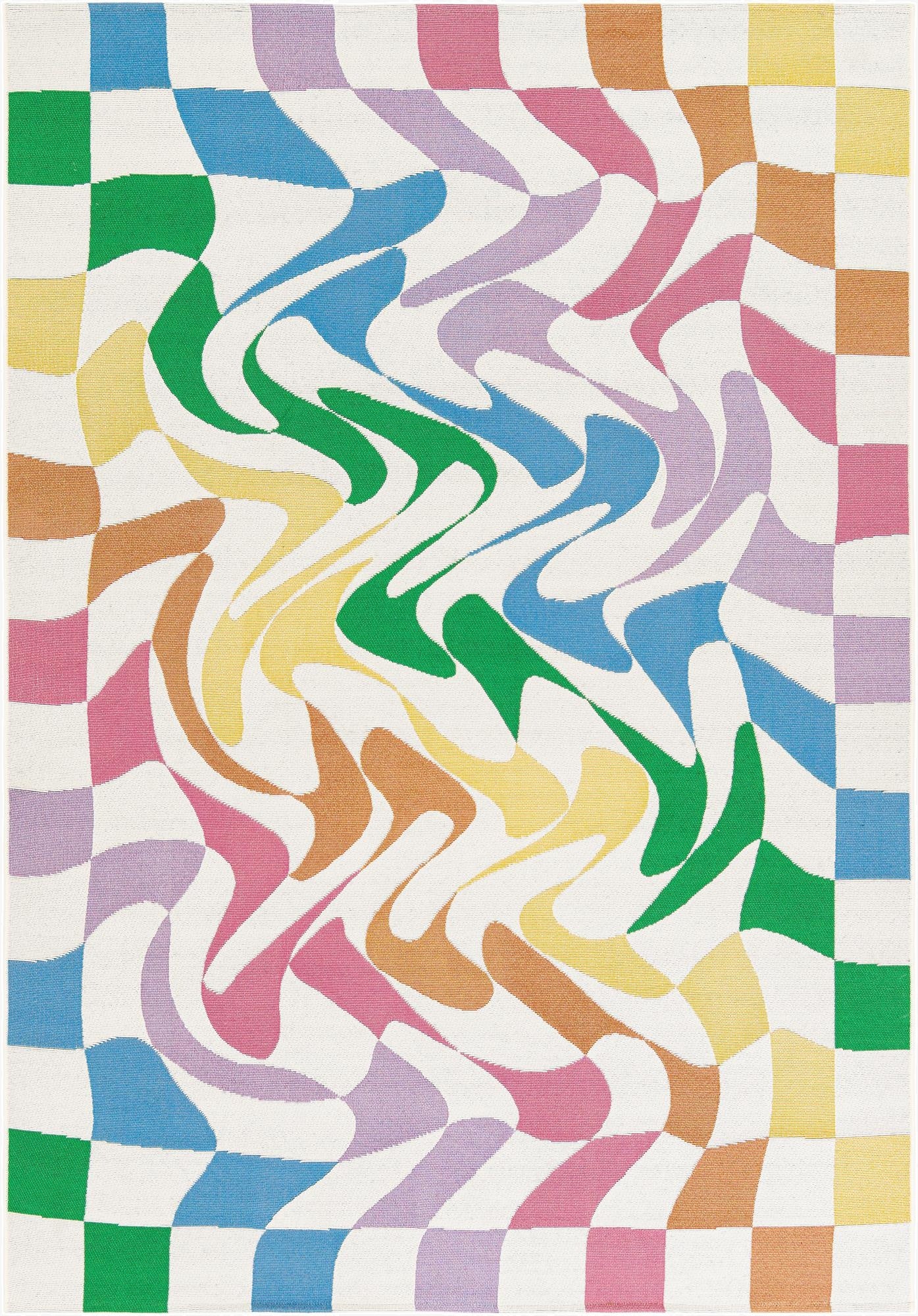 5' 3 x 7' 6 Easy-Clean Modern Indoor / Outdoor Rug