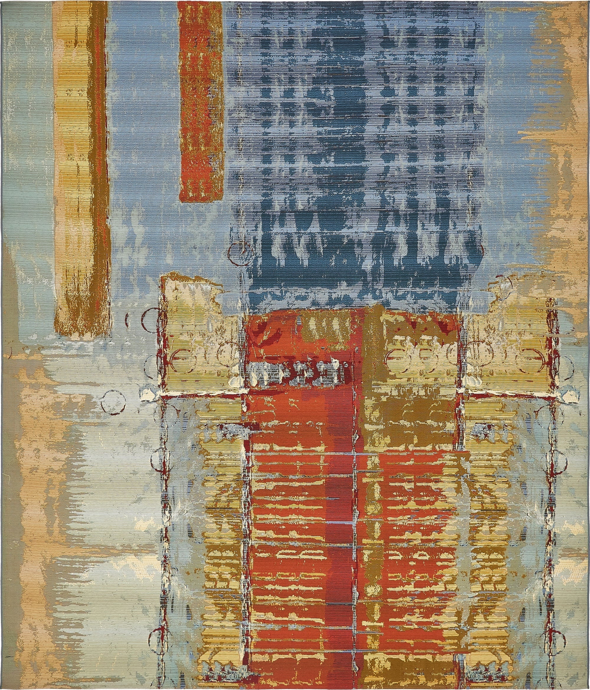 Primary image 10' x 12' 2  Washable Modern Indoor / Outdoor Rug