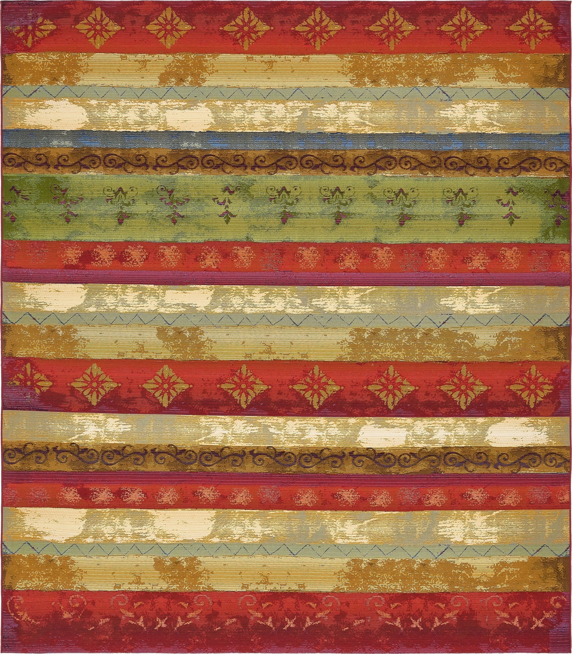 Primary image 10' x 12' 2  Washable Modern Indoor / Outdoor Rug