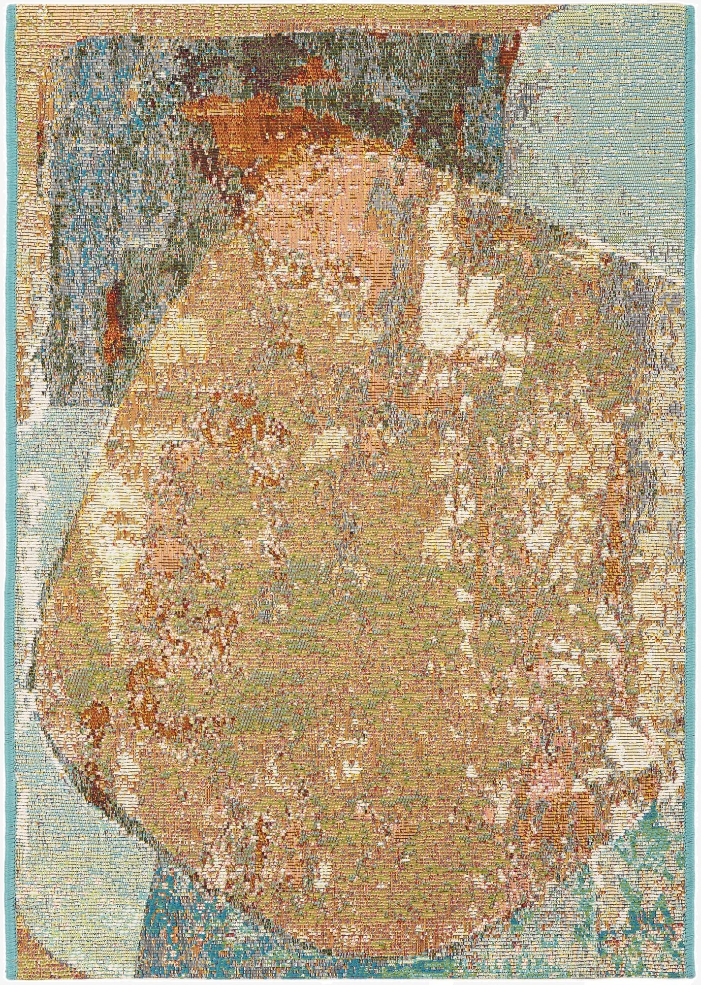 Primary image 2' x 3' 1  Washable Modern Indoor / Outdoor Rug