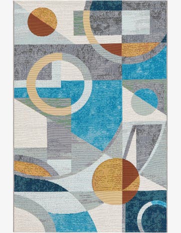 4' 1 x 6' 1 Easy-Clean Modern Indoor / Outdoor Rug