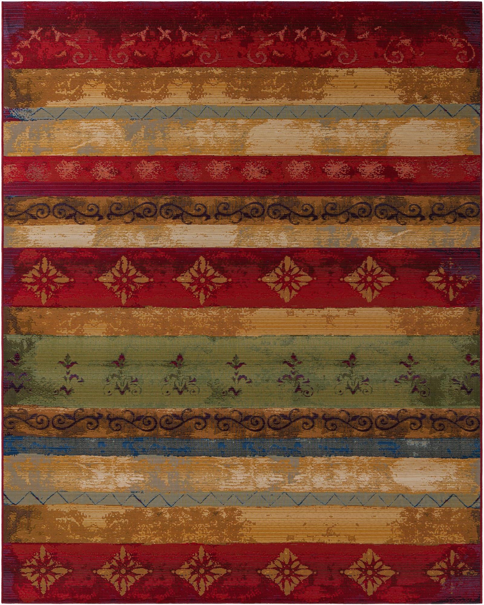 Primary image 7' 10 x 10'  Washable Modern Indoor / Outdoor Rug