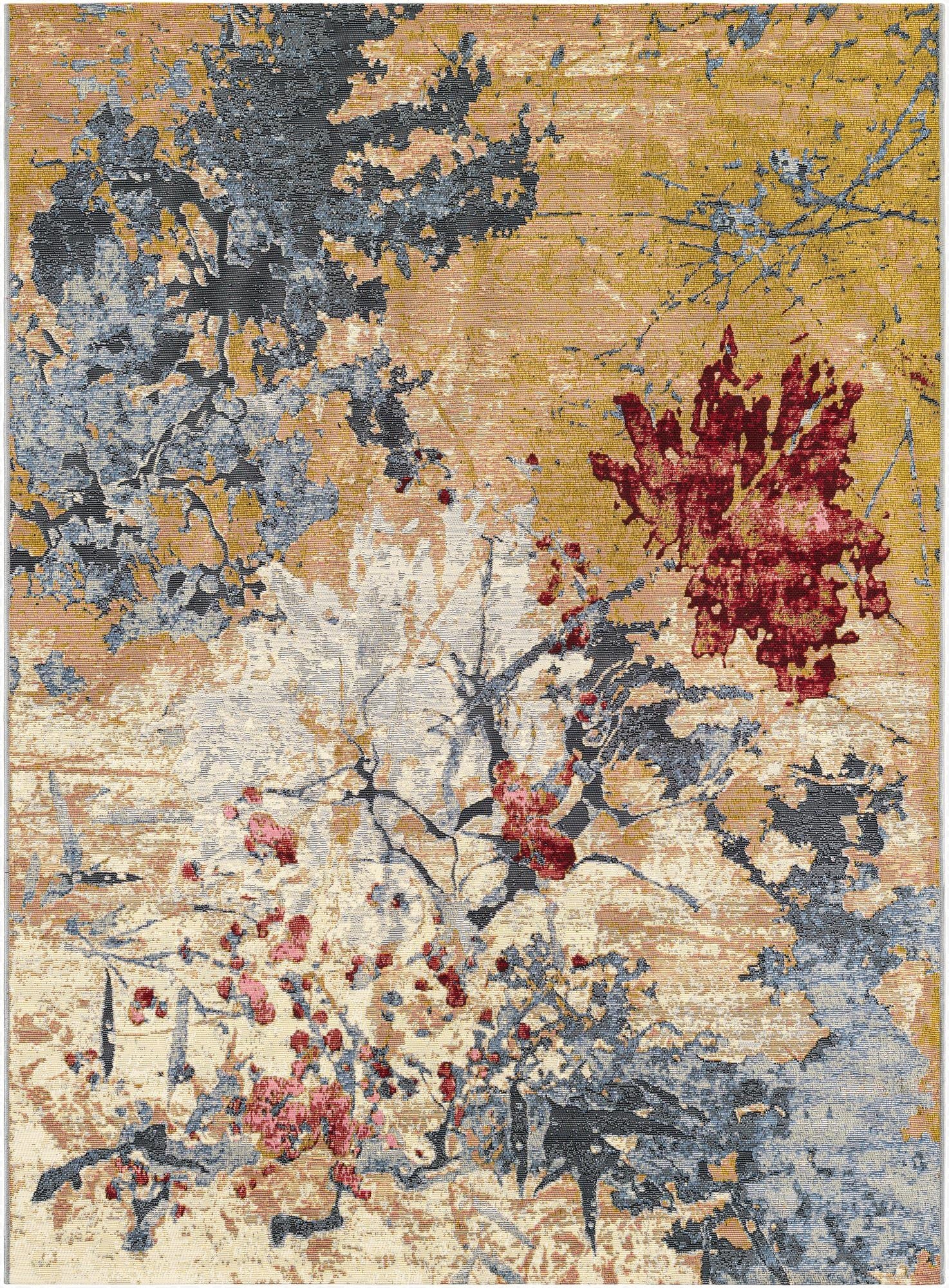 5' 3 x 7'  Washable Modern Indoor / Outdoor Rug