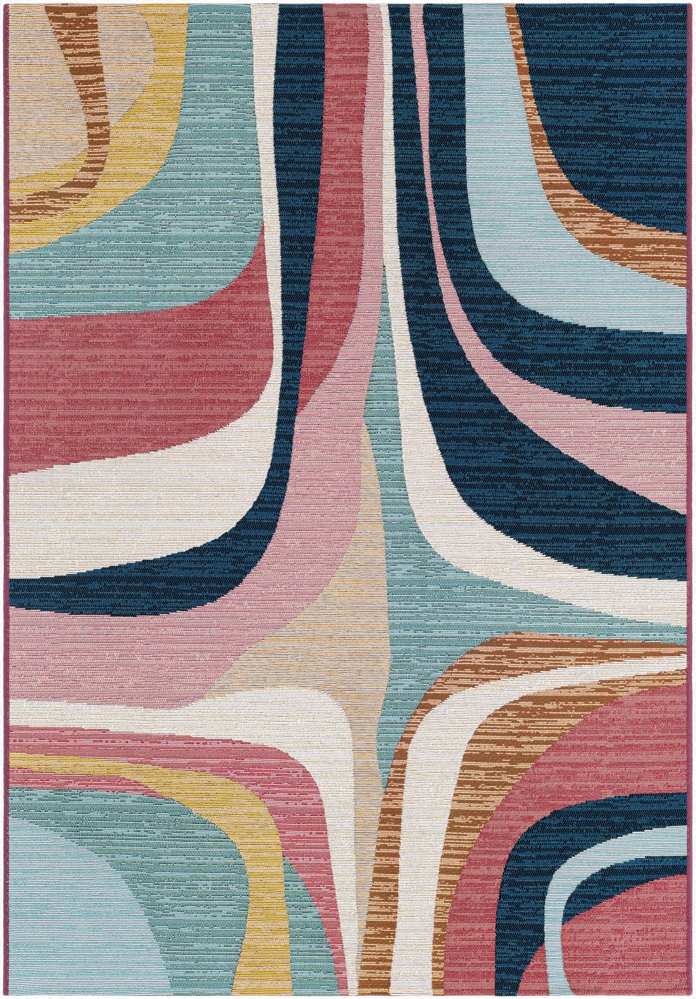 4' x 6'  Washable Modern Indoor / Outdoor Rug